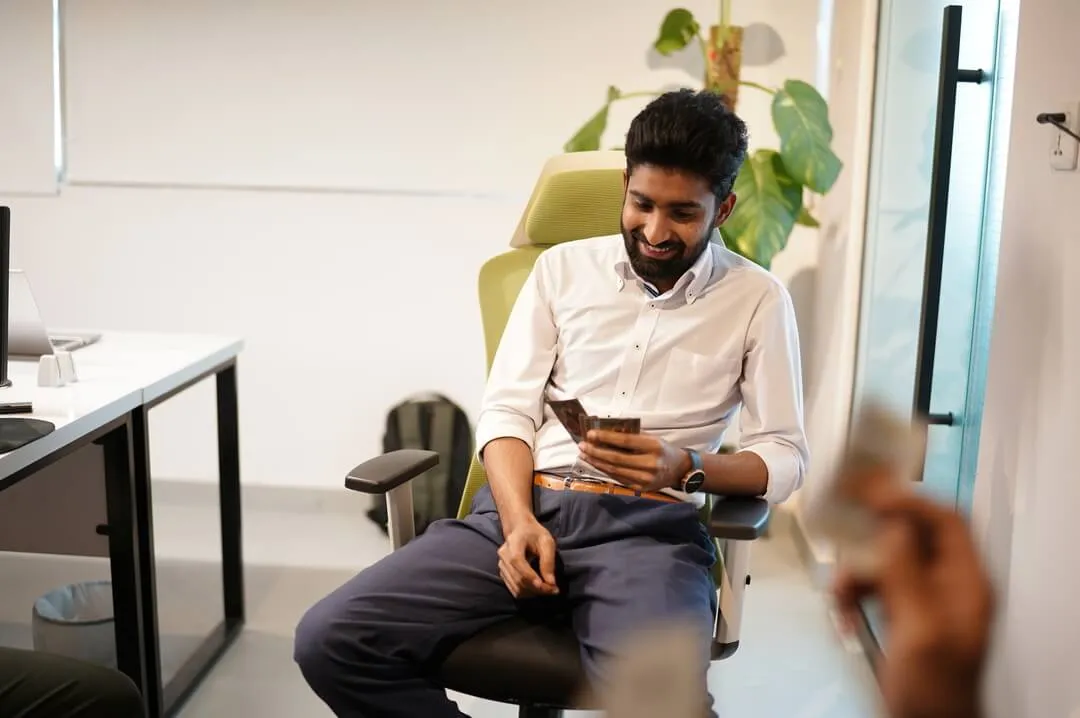 Team members working together