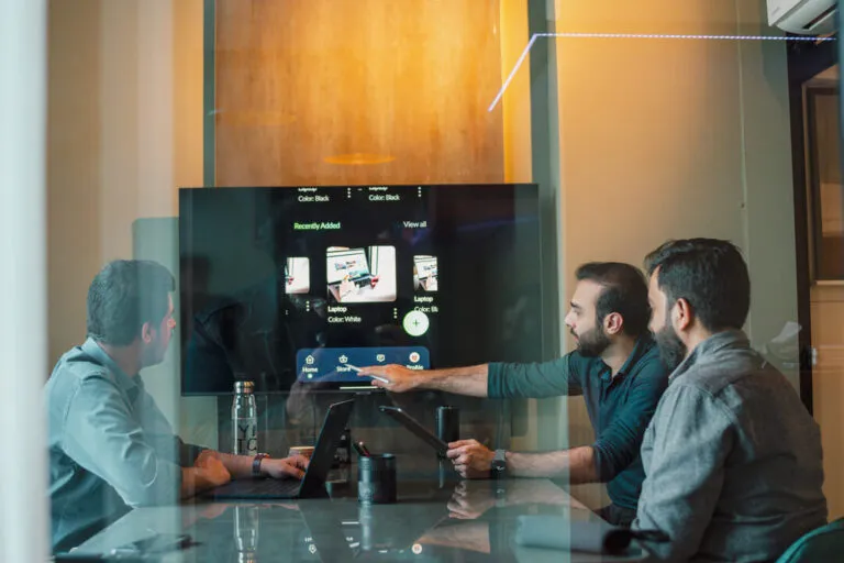 Design lead presenting concepts